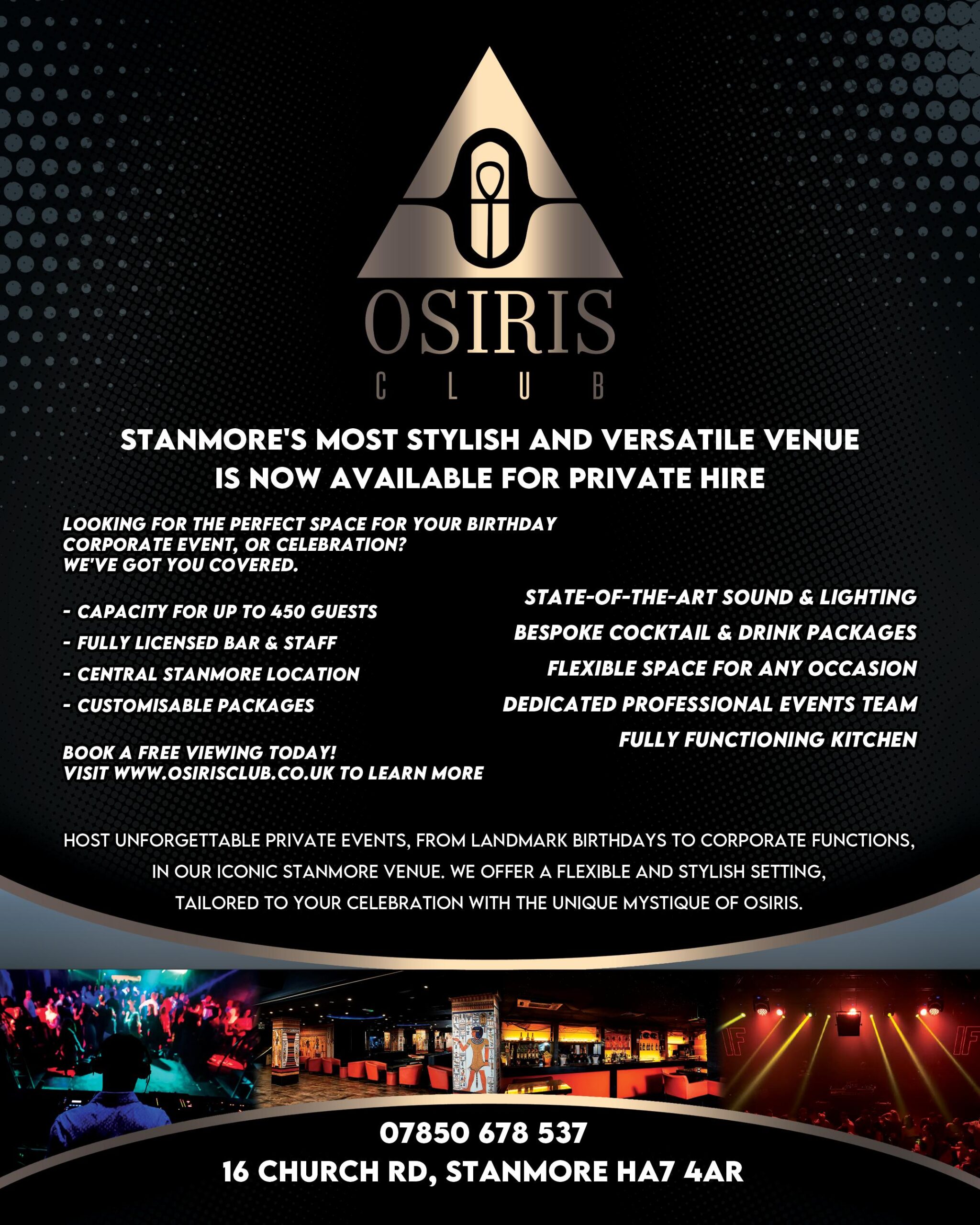 Book the Osiris Venue